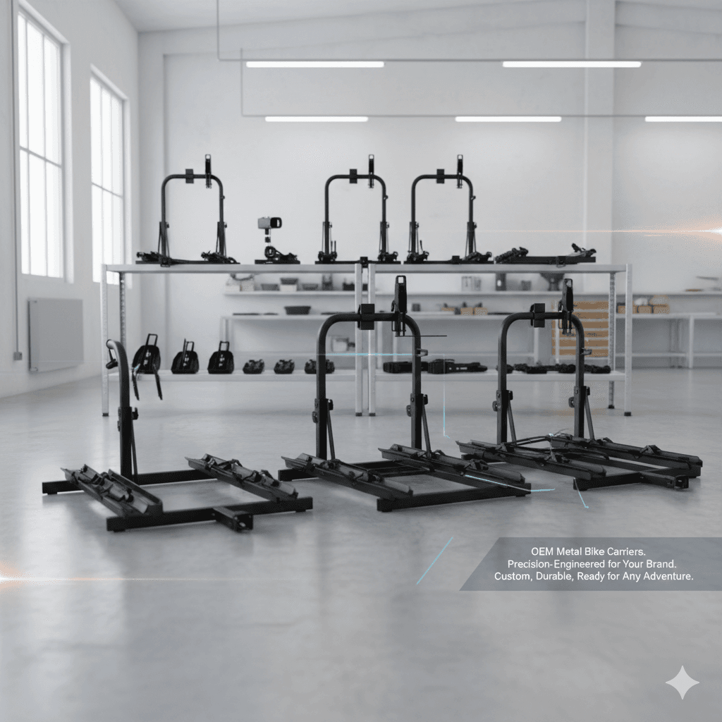 Person standing in a factory with machinery in the background